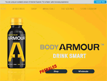 Tablet Screenshot of bodyarmour.com.au